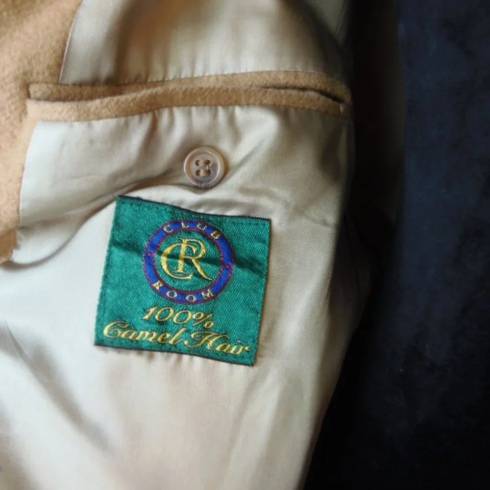Vintage Club Room Mens 48L 100% Camel‎ Hair Sports Jacket ***Flaw/See Photos